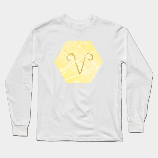 Aries zodiac sign Long Sleeve T-Shirt by Home Cyn Home 